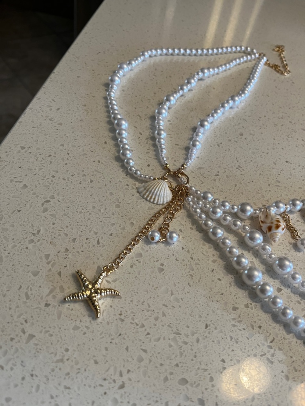 Pearl & Shell Multi-Strand Waist Chain‎ Belt - Picture 6 of 11